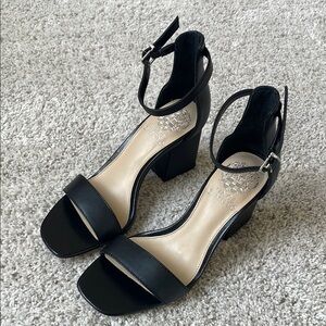 Vince Camuto Black Block Heel Sandals